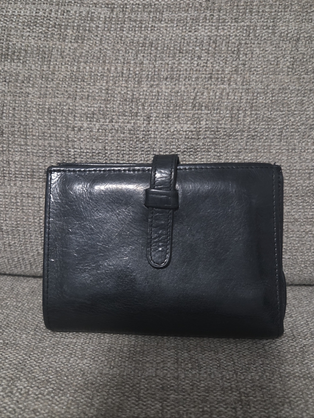 Coach Vintage *Rare Find* Black Buffalo Leather Wallet with Tab. EUC